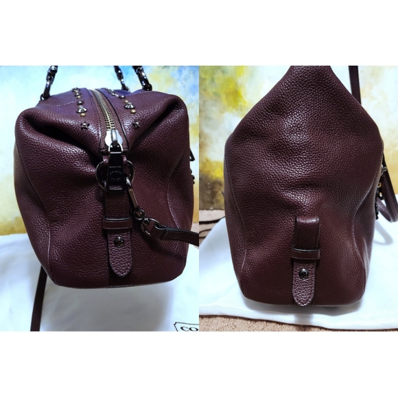 RARE Coach Willow Floral Detail Primrose Satchel, Color: Oxblood, Style 55518 - Picture 4 of 16